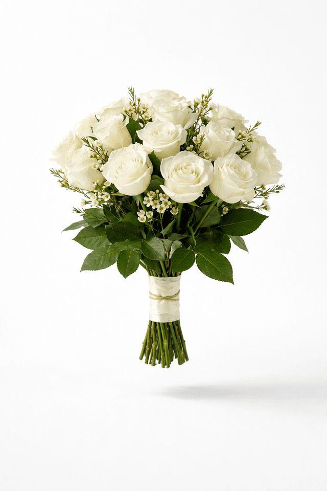 Bouquet of white roses